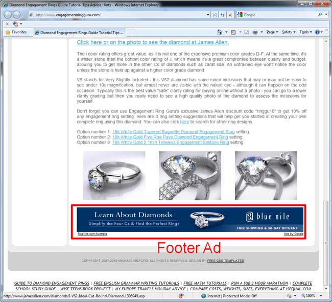 Ad Placement Footer